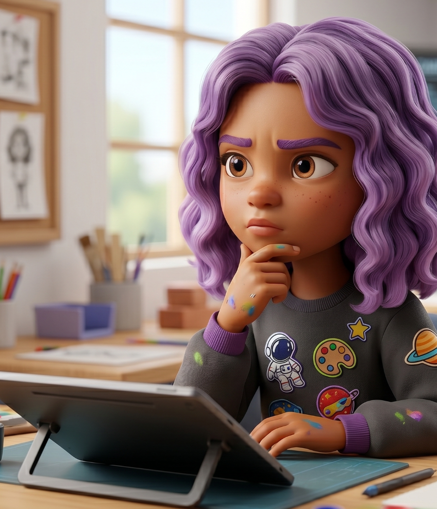 Lara — mascote CadernEdu